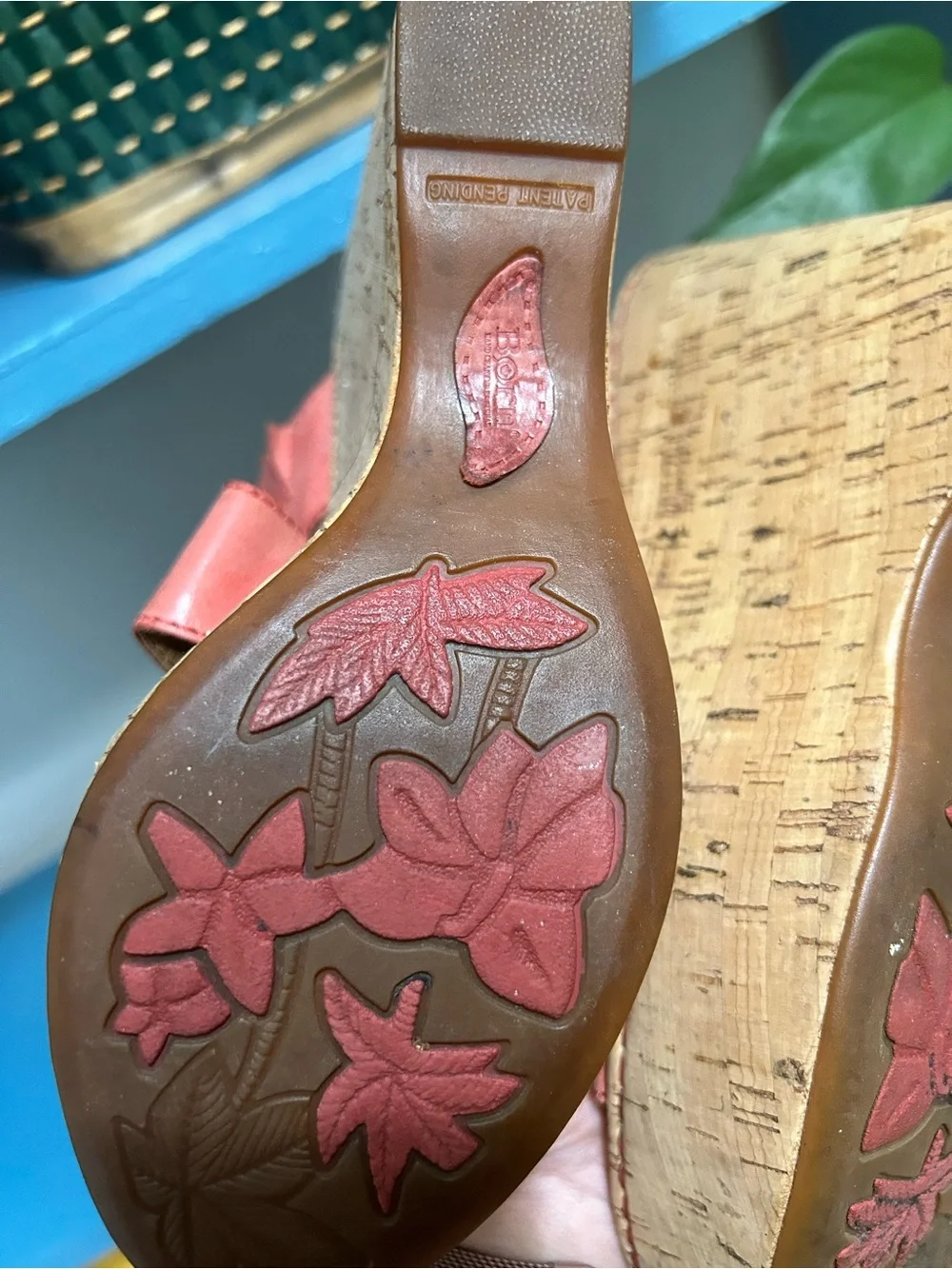 Women’s Coral Cork Wedge Sandals